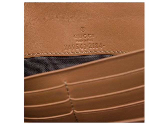 Gucci Brown Microguccissima Dice Geldbörse mit Kette Braun - Ansicht 5