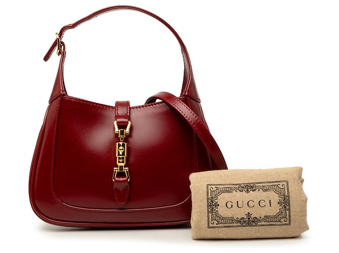 Gucci Mini Borsa a tracolla Jackie 1961 in pelle di vitello rossa Rosso - vista 8