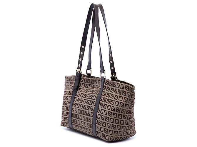 Fendi Beige Zucchino Canvas Superstar Tote - Ansicht 2