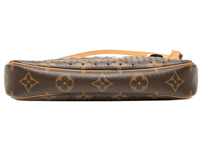 Louis Vuitton Brown Monogram Perforated Pochette Accessoires Castaño - vista 3