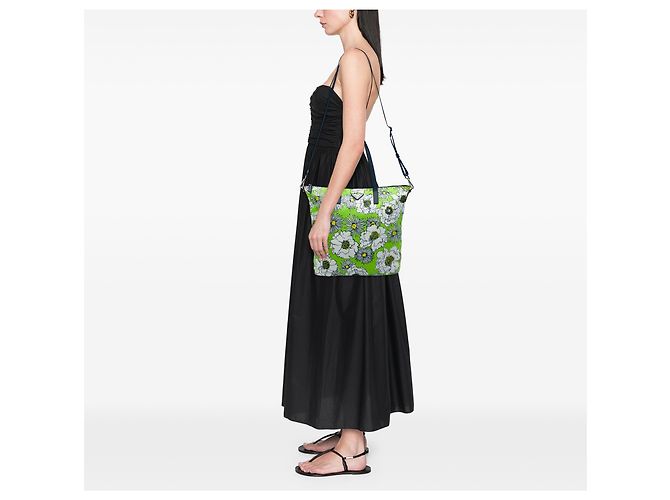 Prada Satchel aus grünem Tessuto Stampato Hellgrün - Ansicht 6