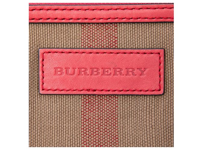 Borsa secchiello Burberry Ashby con nappe in tela Mega Check marrone Mini - vista 5