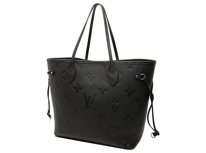 Louis Vuitton Black Monogram Giant Empreinte Neverfull MM Noir - vue 2