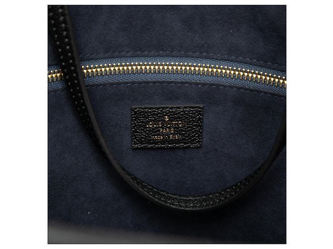 Louis Vuitton Black Monogram Giant Empreinte Neverfull MM Noir - vue 5