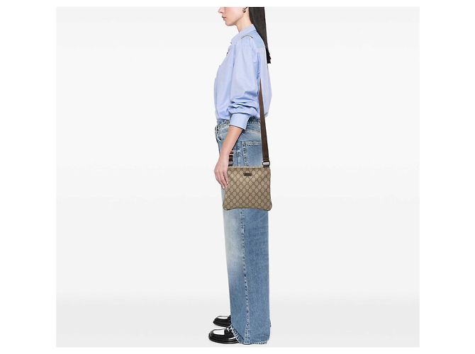 Borsa a tracolla Gucci Beige GG Supreme - vista 6