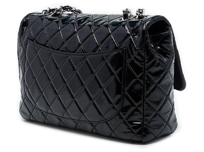 Chanel Black Jumbo Classic Patent Single Flap Schwarz - Ansicht 2