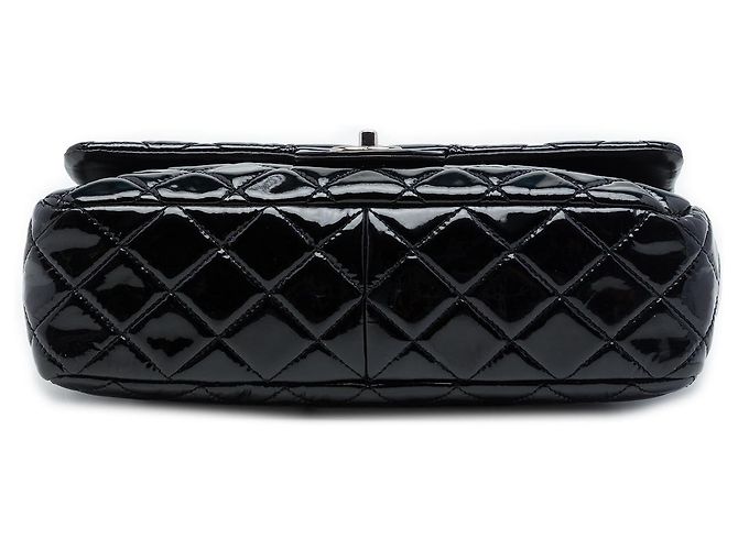 Chanel Black Jumbo Classic Patent Single Flap Schwarz - Ansicht 3