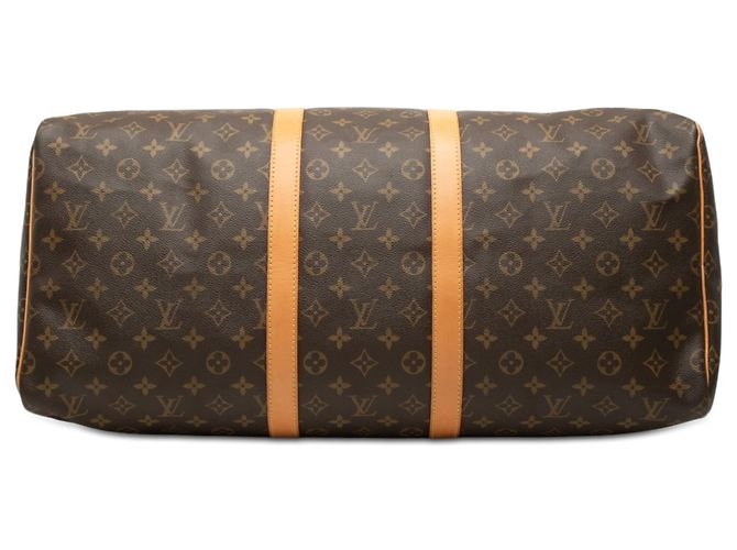 Louis Vuitton Brown Monogram Keepall 55 Castaño - vista 3
