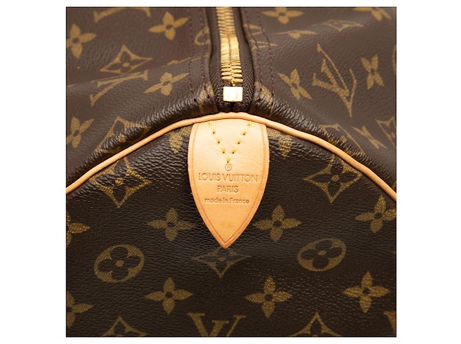Louis Vuitton Brown Monogram Keepall 55 Castaño - vista 4