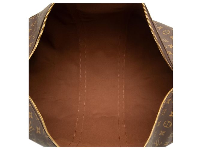 Louis Vuitton Brown Monogram Keepall 55 Castaño - vista 5