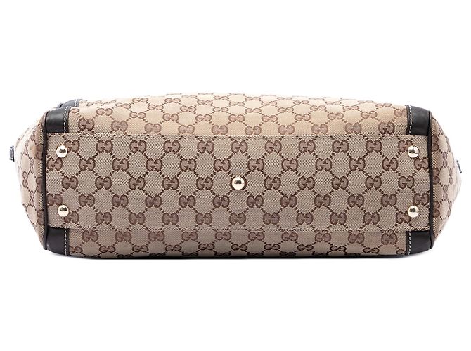 Borsa Tote Gucci Brown GG Canvas Trophy Marrone - vista 3