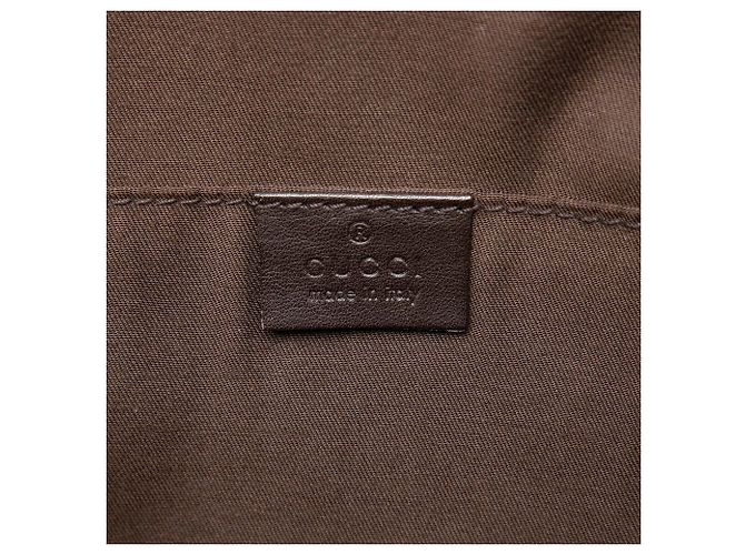 Borsa Tote Gucci Brown GG Canvas Trophy Marrone - vista 5