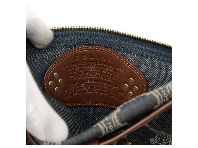 Belt Bag Céline Bolso cinturón Celine Blue Macadam Denim de doble bolsillo Azul - vista 5