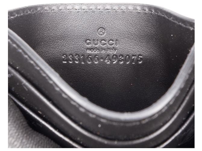Gucci Black Guccissima Kartenetui Schwarz - Ansicht 5