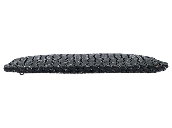 Clutch Bottega Veneta Black Nappa Intrecciato Micro Dot Nero - vista 3