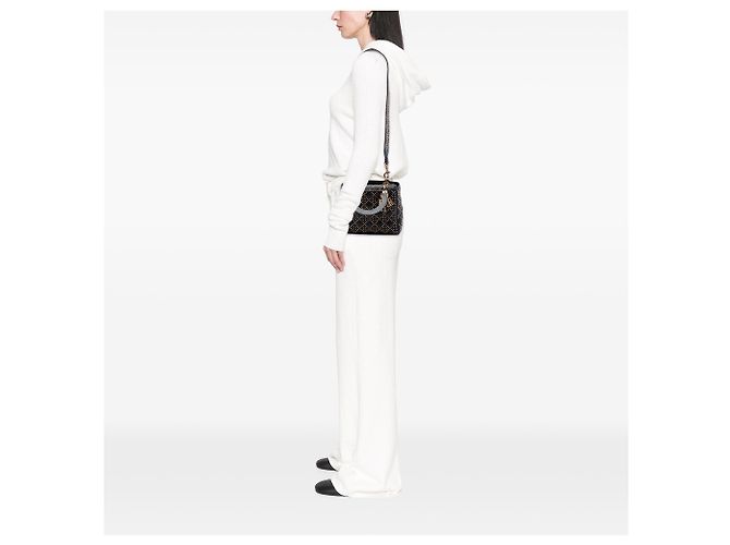 Autre Marque Dior Black Medium Lambskin Cannage Studded Supple Lady Dior Schwarz - Ansicht 6