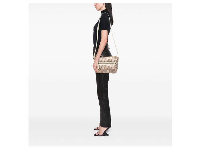 Fendi Brown Zucca Canvas Crossbody-Tasche Braun - Ansicht 7