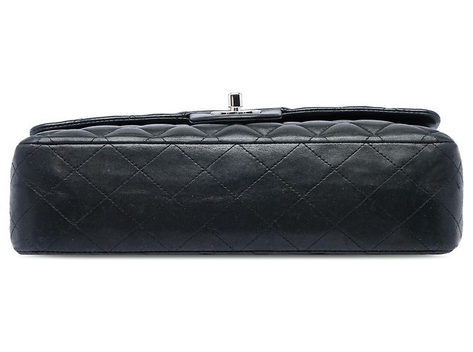 Chanel Black Medium Classic Lambskin Double Flap Schwarz - Ansicht 3