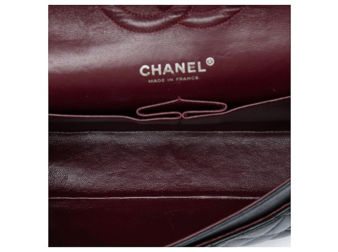 Chanel Black Medium Classic Lambskin Double Flap Schwarz - Ansicht 4