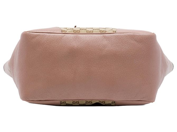 Gucci Bree Tote aus beigem GG Canvas und Leder - Ansicht 3