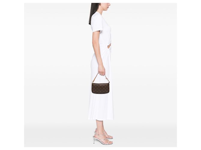 Louis Vuitton Brown Monogram Pochette Accessoires Marrone - vista 6