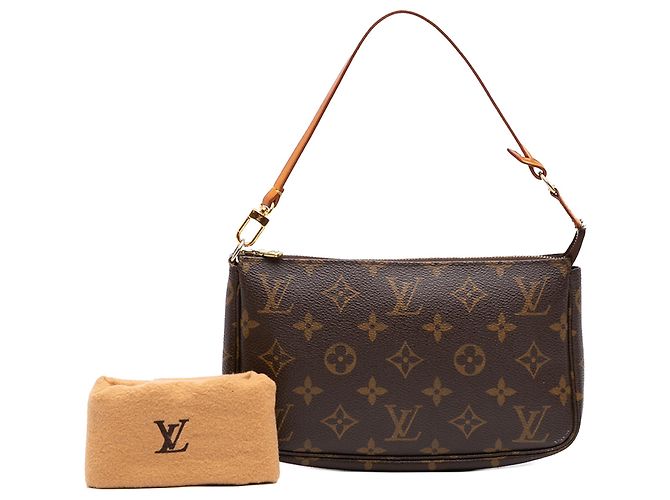Louis Vuitton Brown Monogram Pochette Accessoires Marrone - vista 7