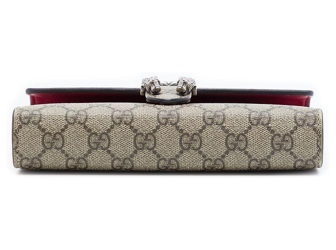Portafoglio con catena Gucci Beige GG Supreme Dionysus - vista 3