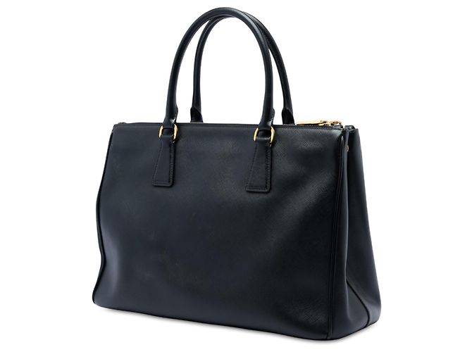 Borsa Prada Galleria Double Zip in pelle Saffiano nera, dimensione Medium Nero - view 2