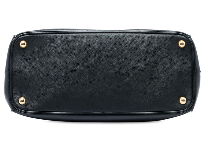 Borsa Prada Galleria Double Zip in pelle Saffiano nera, dimensione Medium Nero - view 3