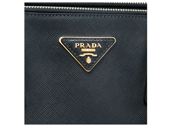 Borsa Prada Galleria Double Zip in pelle Saffiano nera, dimensione Medium Nero - view 4