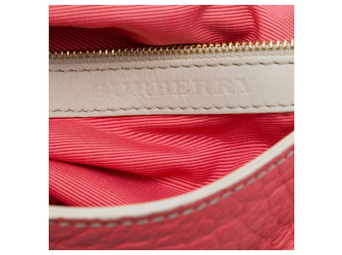 Burberry Pink Medium Grained Calfskin Mildenhall Crossbody Rosa - vista 5