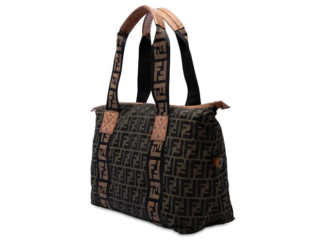 Borsa Tote Fendi in tela Zucca marrone FF - vista 2