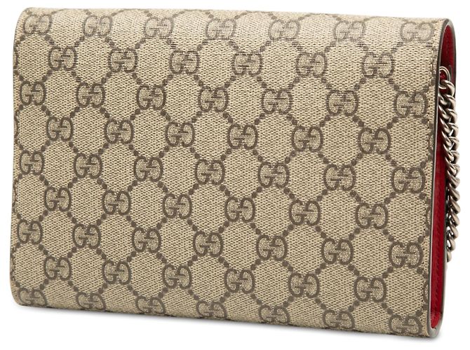 Portafoglio con catena Gucci Beige GG Supreme Dionysus - vista 2