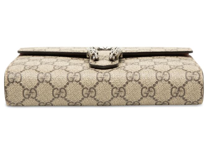 Portafoglio con catena Gucci Beige GG Supreme Dionysus - vista 3