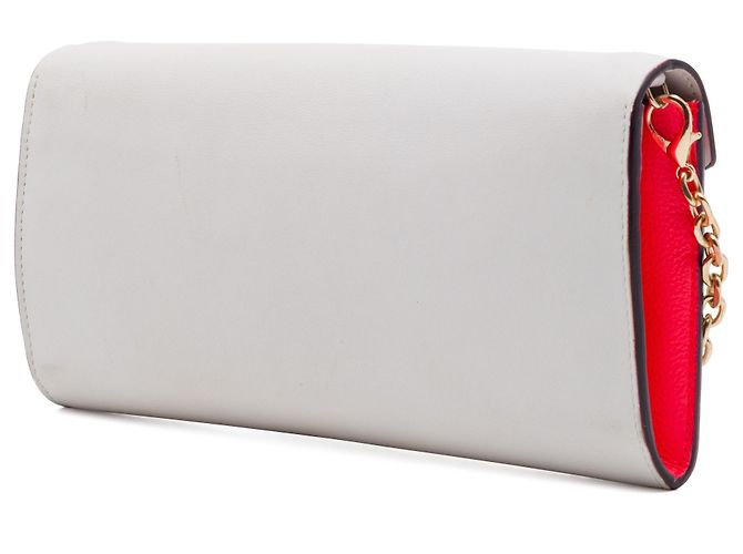 Autre Marque Clutch a Busta con Catena Dior Explorer Croisier in Pelle Bianca Bianco - vista 2