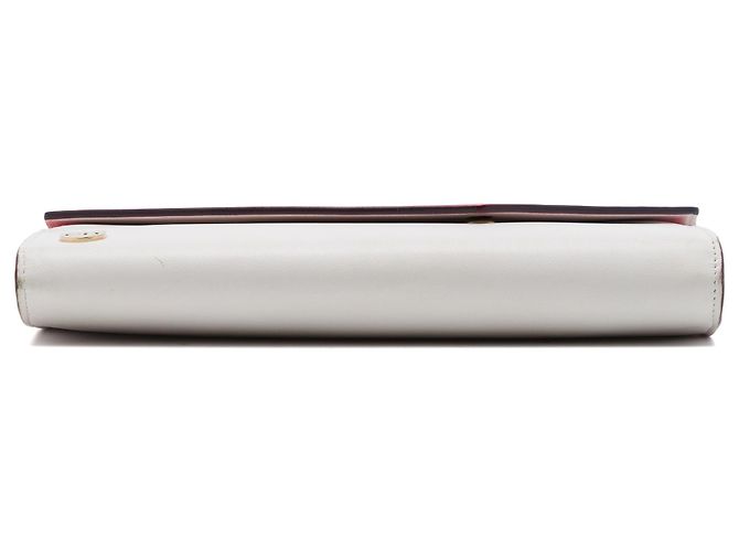Autre Marque Clutch a Busta con Catena Dior Explorer Croisier in Pelle Bianca Bianco - vista 3