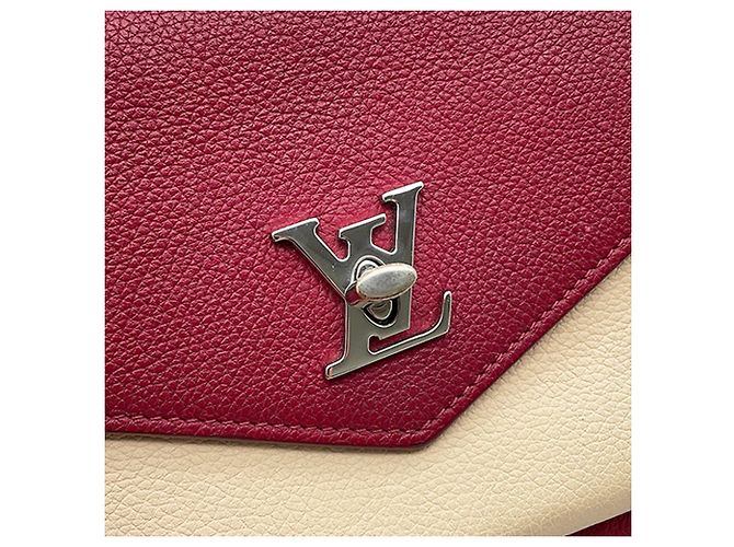 Twist Louis Vuitton Red Bicolor Leather MyLockMe Chain Pochette Rot - Ansicht 11