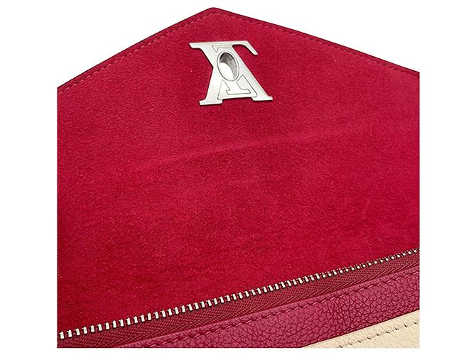 Twist Louis Vuitton Red Bicolor Leather MyLockMe Chain Pochette Rot - Ansicht 6