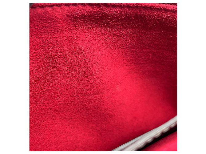 Twist Louis Vuitton Red Bicolor Leather MyLockMe Chain Pochette Rot - Ansicht 7