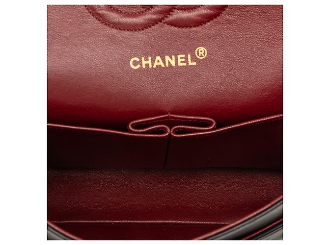 Chanel Black Medium Classic Lambskin Double Flap Schwarz - Ansicht 4