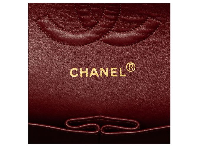 Chanel Black Medium Classic Lambskin Double Flap Schwarz - Ansicht 5
