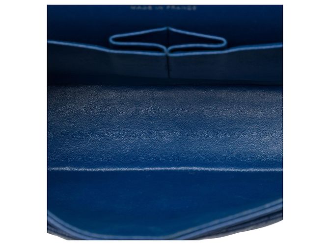 Chanel Blue Medium Classic Chevron Caviar Double Flap Azul Azul oscuro - vista 4