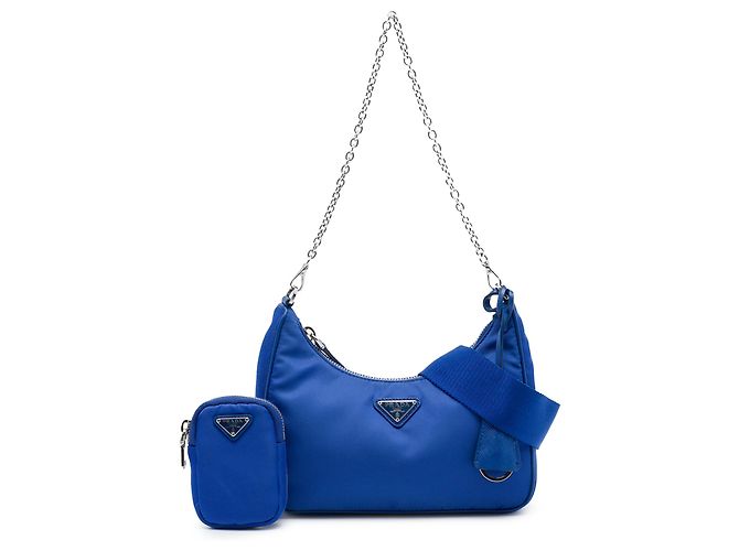 Borsa a tracolla Prada Blue Mini Tessuto Re Edition 2005 Blu scuro - vista 7