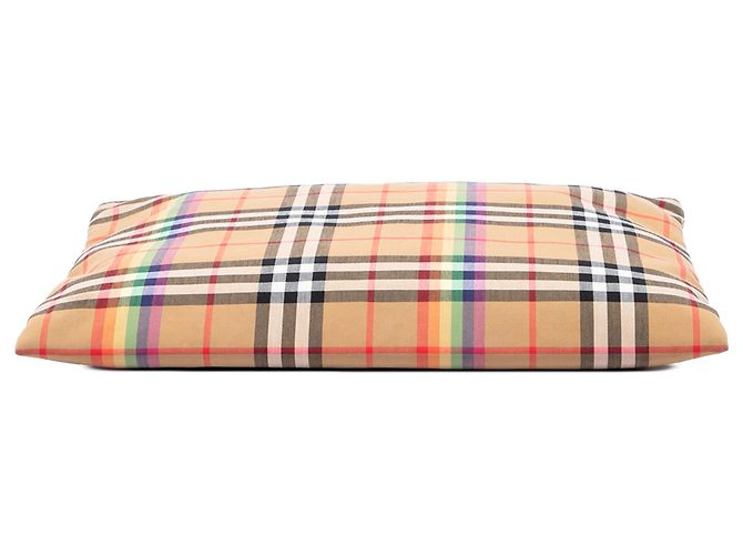 Clutch Rainbow in tela House Check beige Burberry - vista 3