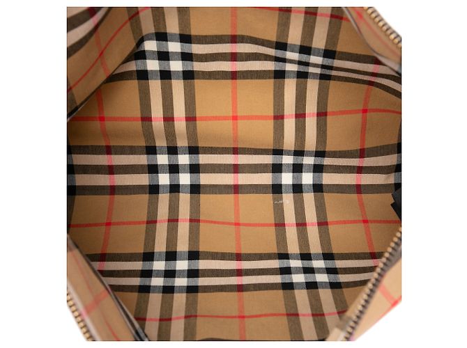 Clutch Rainbow in tela House Check beige Burberry - vista 4