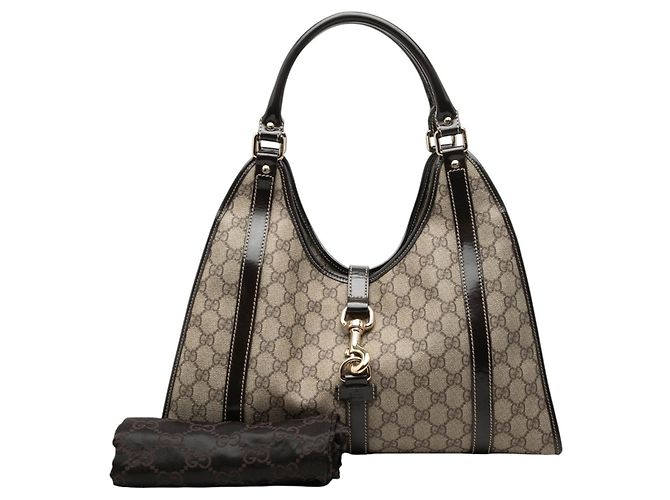 Gucci Beige GG Supreme Jackie Joy Bardot Schultertasche - Ansicht 7