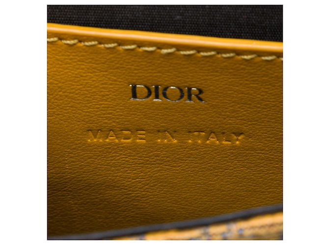 Autre Marque Portacellulare a tracolla Dior Yellow Oblique Jacquard Lock Giallo Senape - vista 5