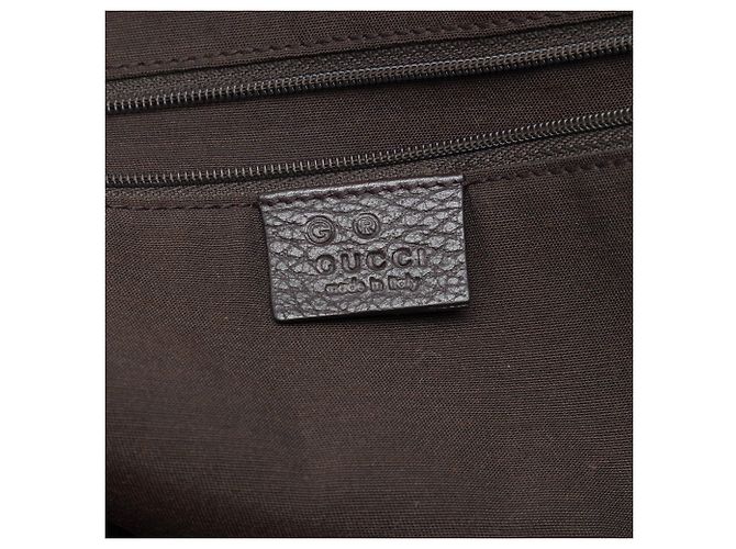 Borsa Tote Gucci Abbey D Ring in Denim GG Marrone Marrone scuro - vista 5