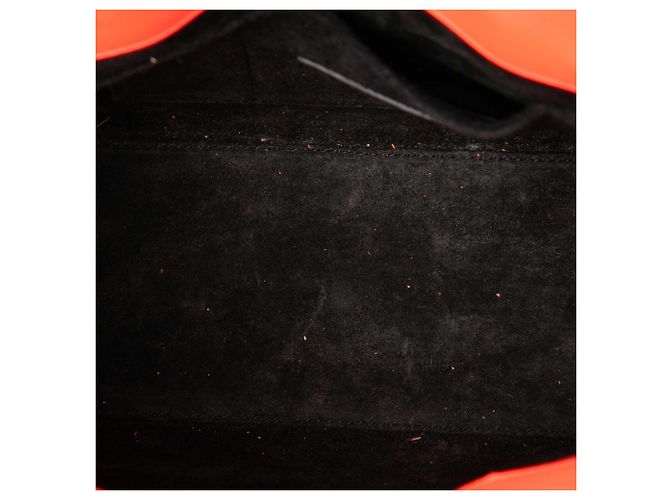 Autre Marque Saint Laurent Orange Nano Leather Sac De Jour Satchel Rouge - vue 4