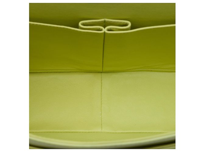 Chanel Green Maxi Classic Lambskin Double Flap Verde - vista 4